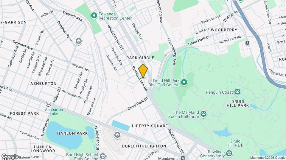 3411 Reisterstown Rd Map and Location Details