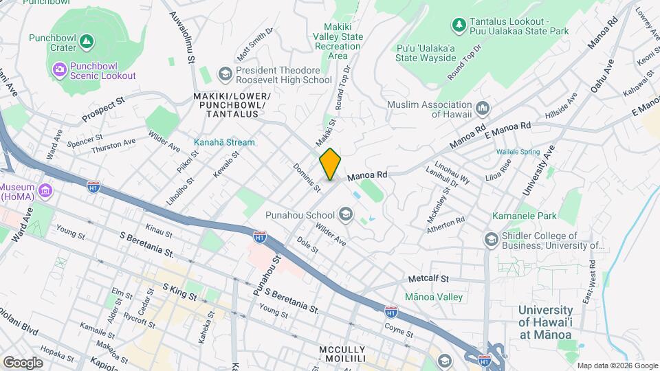 1830 Punahou St Map and Location Details