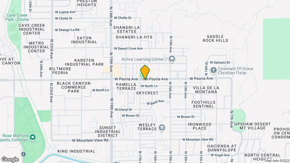 1625 W Peoria Ave Map and Location Details