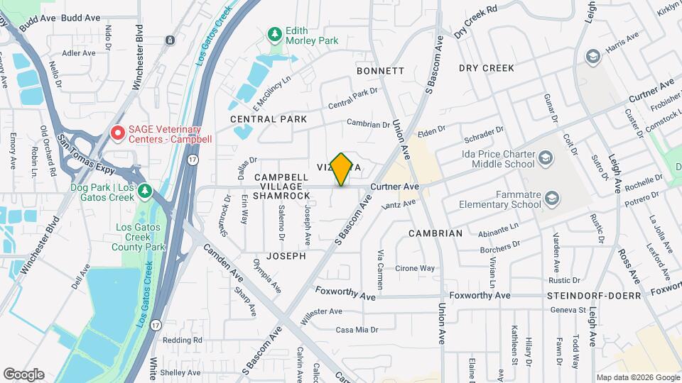 656 Curtner Ave Map and Location Details