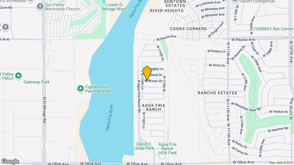 11631 W Brown St Map and Location Details