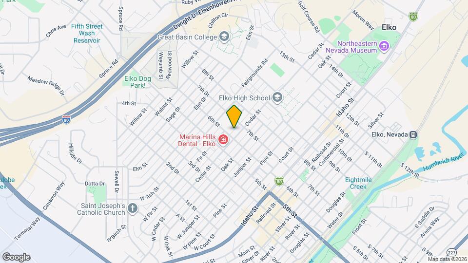 647 Cedar St Map and Location Details