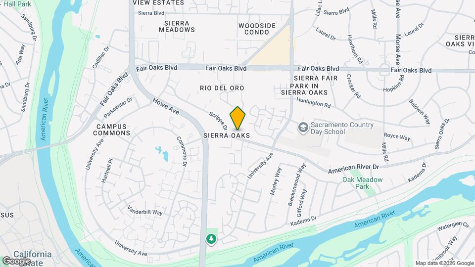 2455 American River Dr Map and Location Details