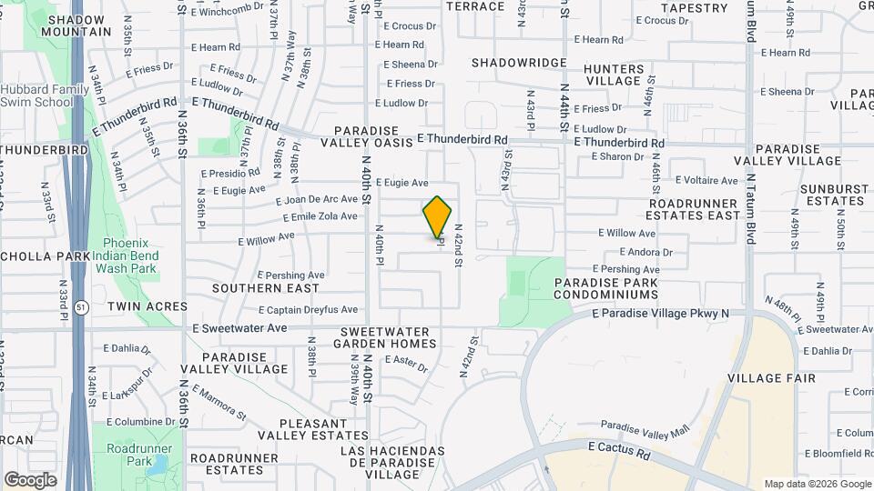 4116 E Andorra Dr Map and Location Details