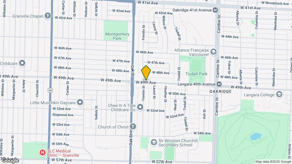918 W 49th Ave Map and Location Details