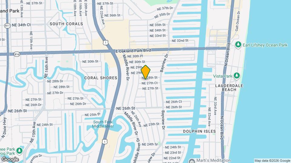 2701 NE 27th Ct Map and Location Details
