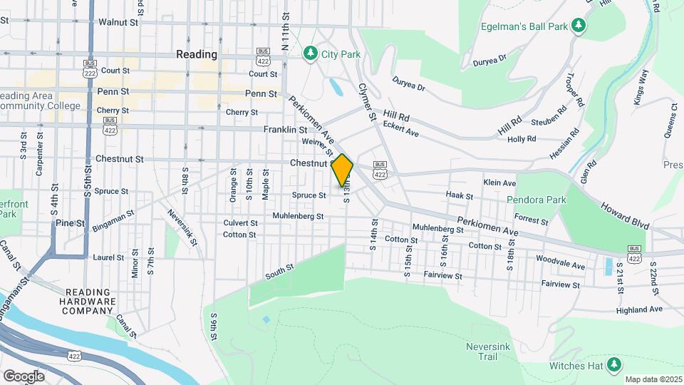 256 S 13th St Map and Location Details