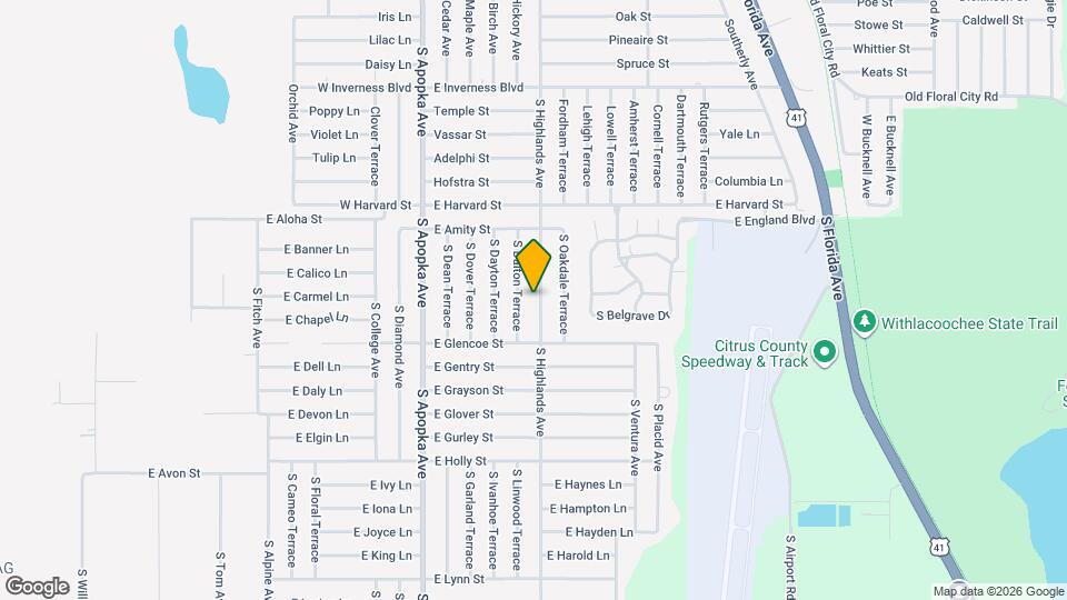 3492 S Highlands Ave Map and Location Details