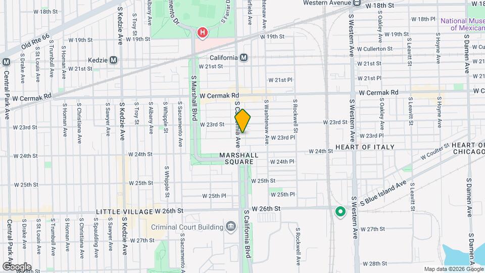 2325 S California Ave Mapa y Detalles de la Ubicación