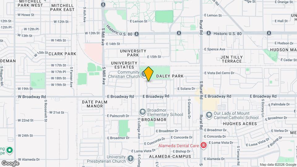 1719 S El Camino Dr Map and Location Details