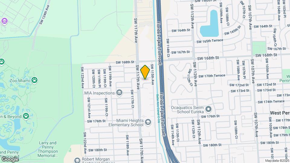 11617 SW 171st St Map and Location Details