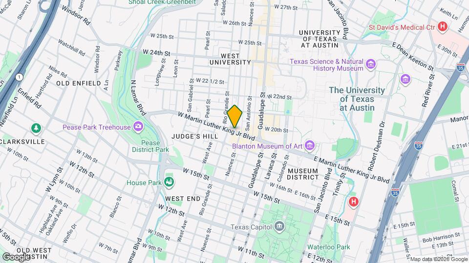 1902 Nueces St Map and Location Details