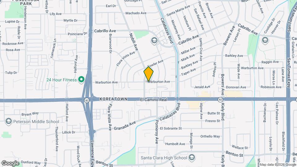 3360 Warburton Ave Map and Location Details