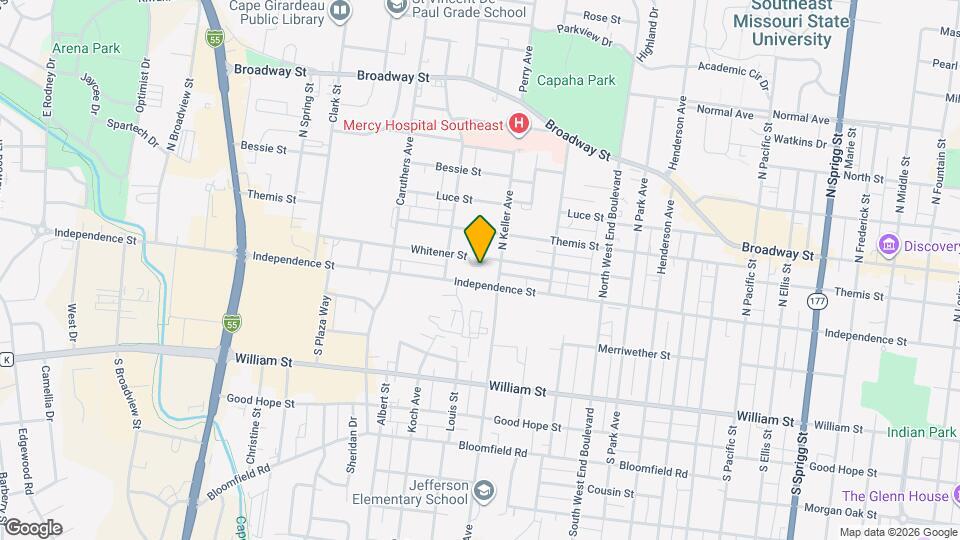 1619 Whitener St Map and Location Details