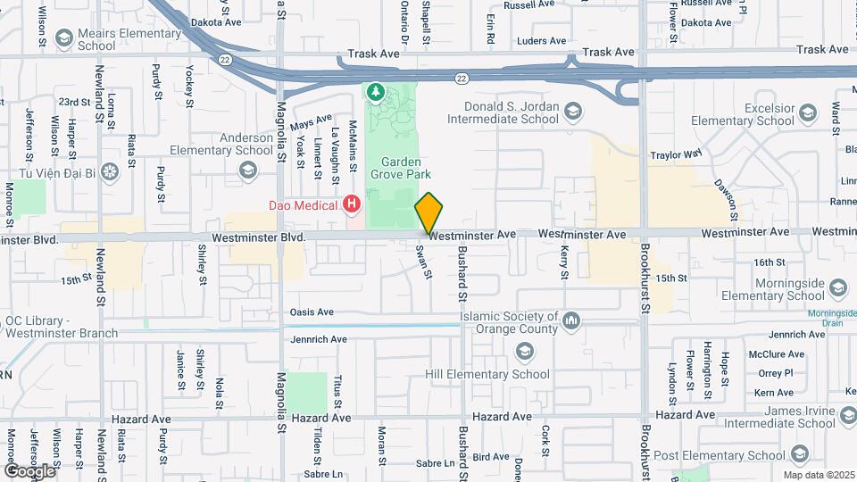9392 Westminster Blvd Mapa y Detalles de la Ubicación