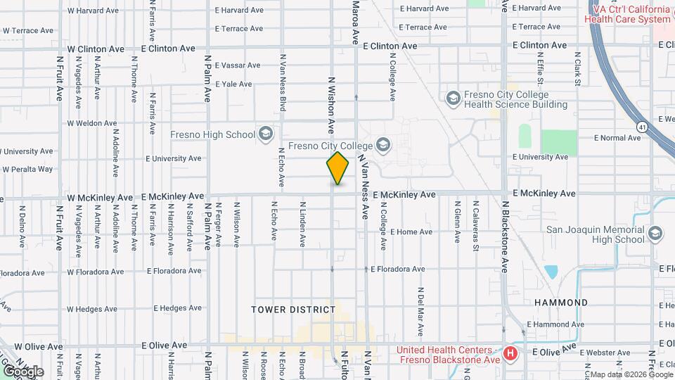 1602 N Wishon Ave Map and Location Details