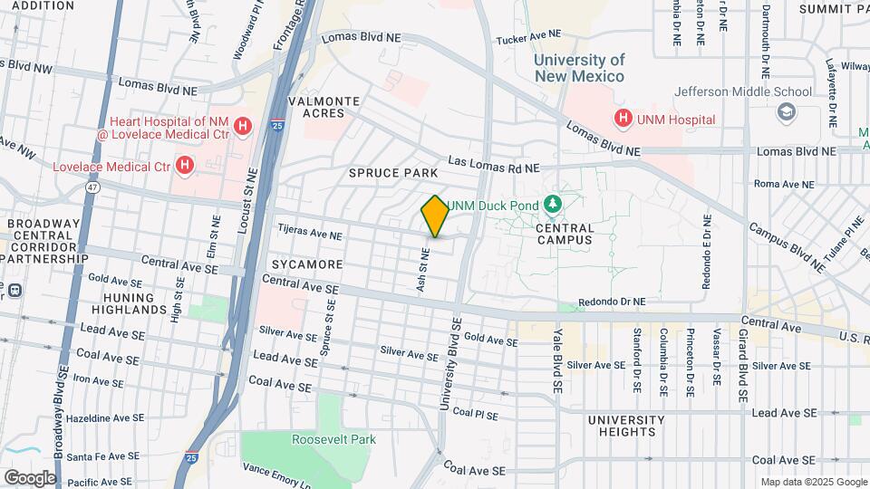 1601 Tijeras Ave NE Map and Location Details