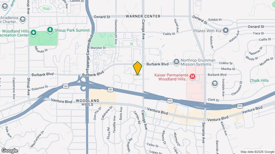 5545 Canoga Ave, Unit 218 Map and Location Details