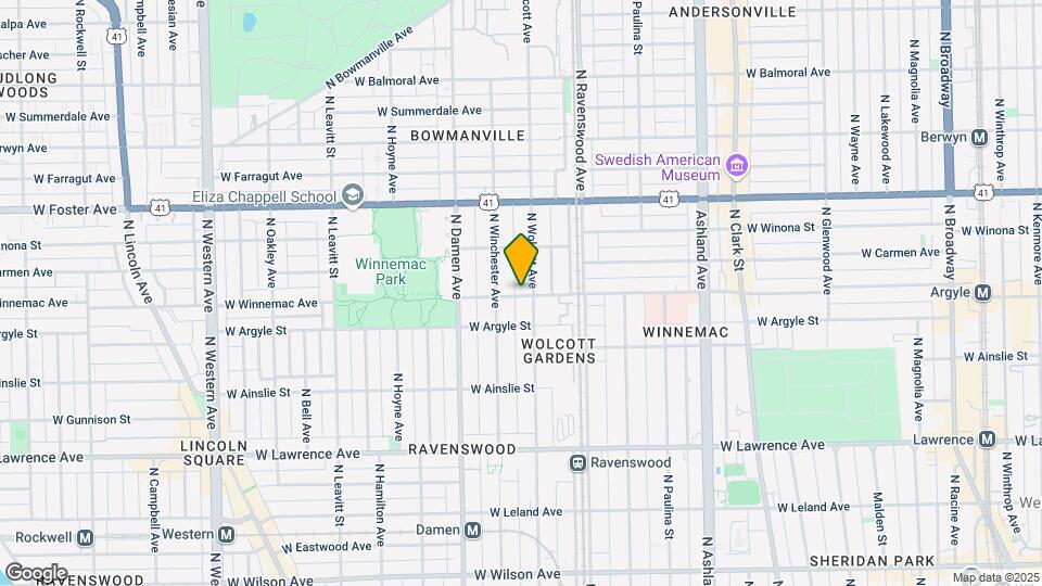1904 W Winnemac Ave, Unit 2 Map and Location Details