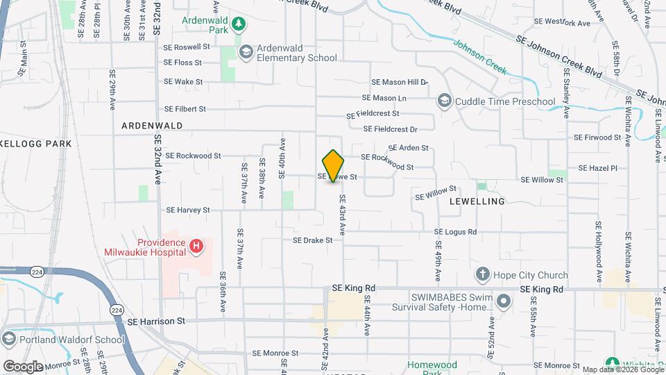 9713 SE 43rd Ave Map and Location Details