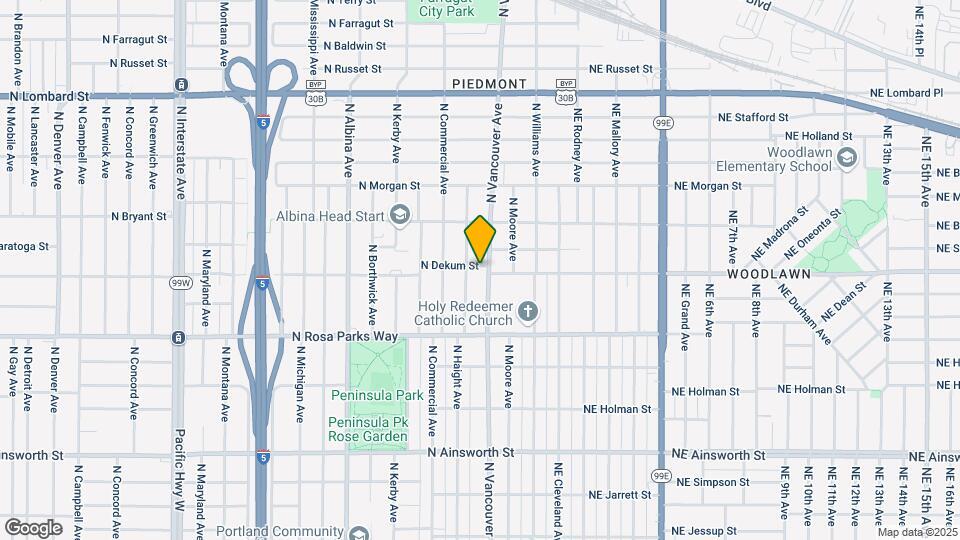 212 N Dekum St Map and Location Details