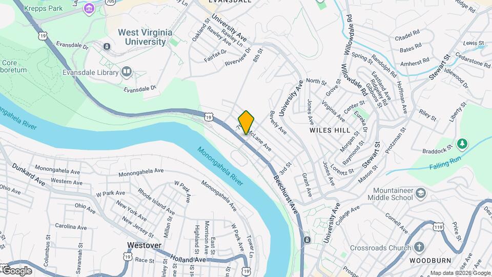 614 Beechurst Ave Map and Location Details