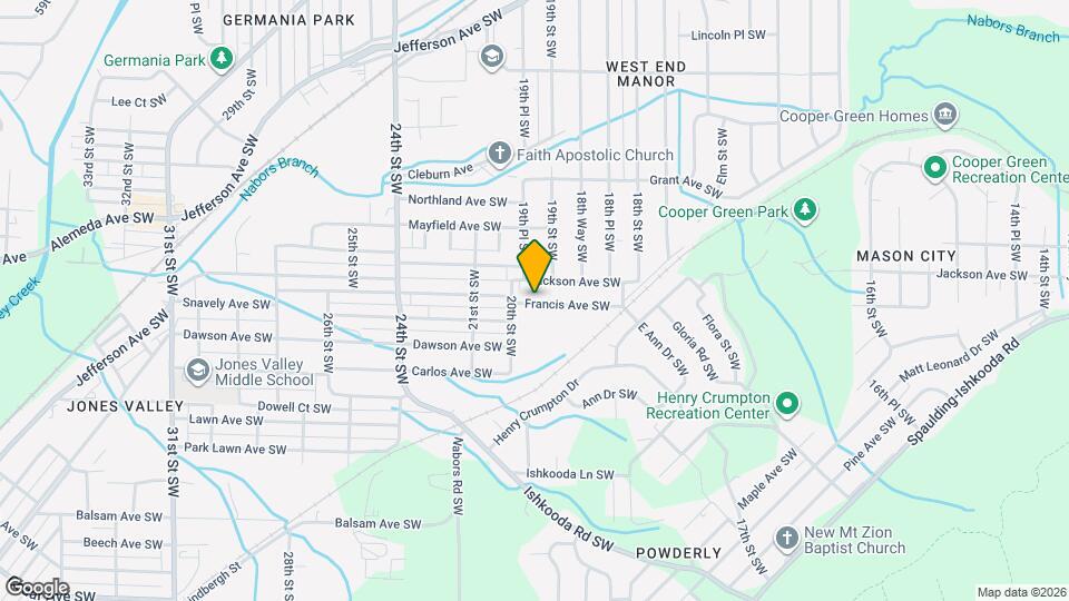 1916 Francis Ave SW Map and Location Details