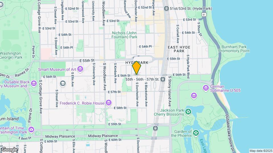 5602 S Dorchester Ave Map and Location Details