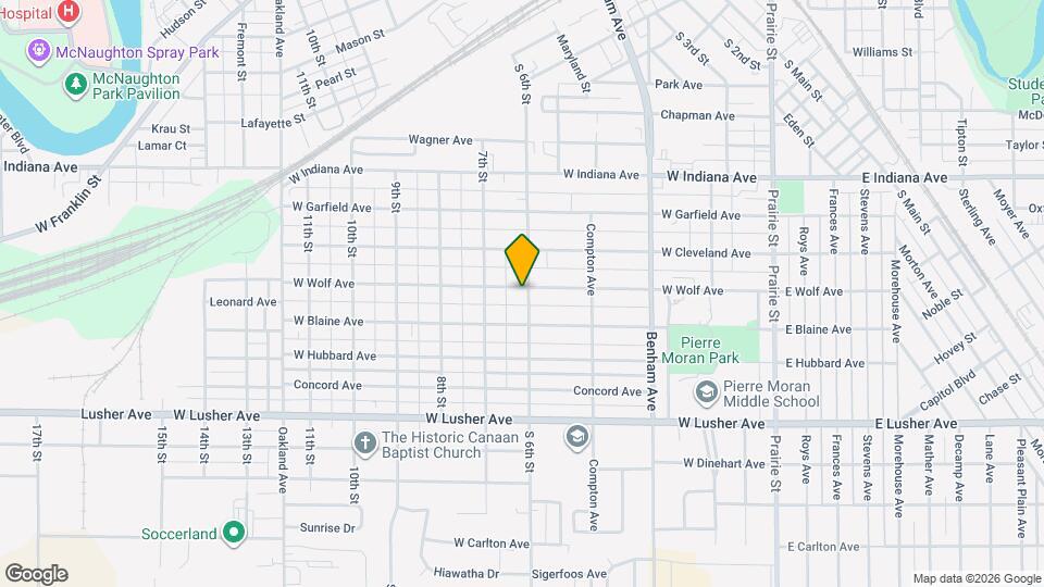 601 W Wolf Ave Map and Location Details
