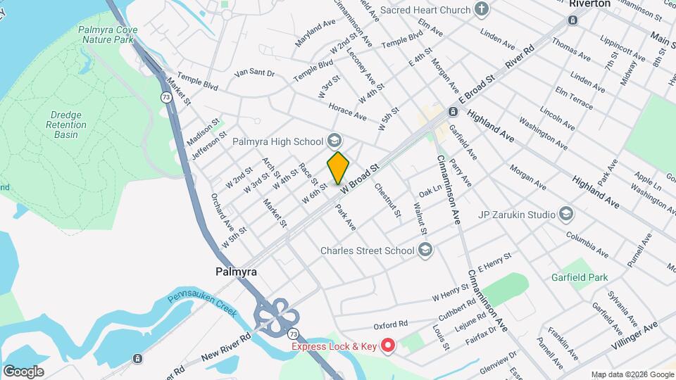 317 W Broad St Map and Location Details