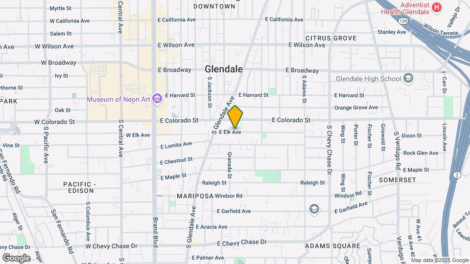 631 E Elk Ave Map and Location Details