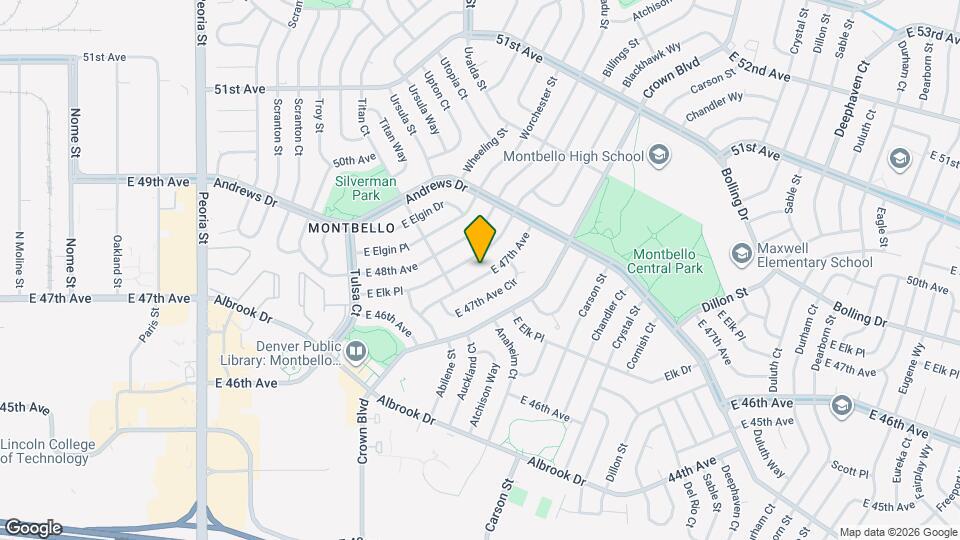 12993 E 47th Ave Mapa y Detalles de la Ubicación