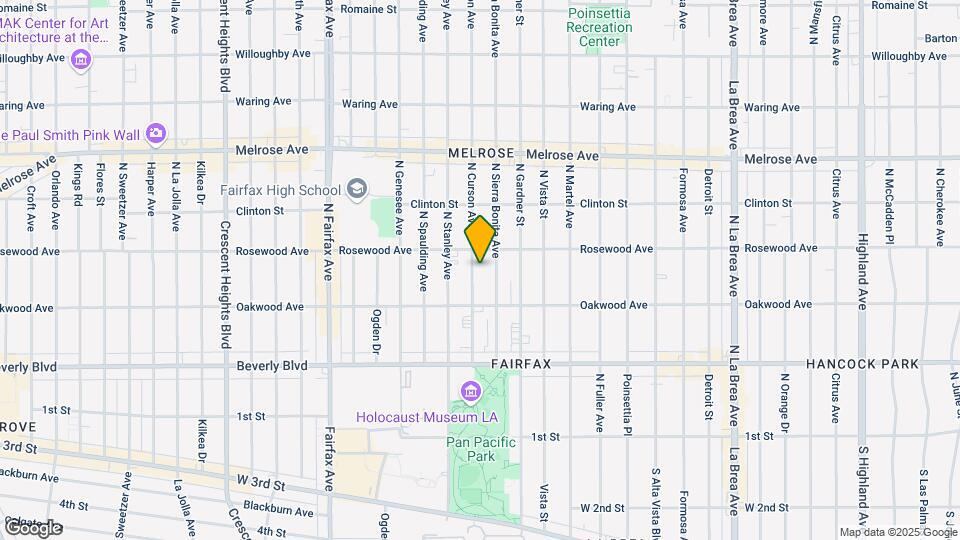 444 N Curson Ave Mapa y Detalles de la Ubicación