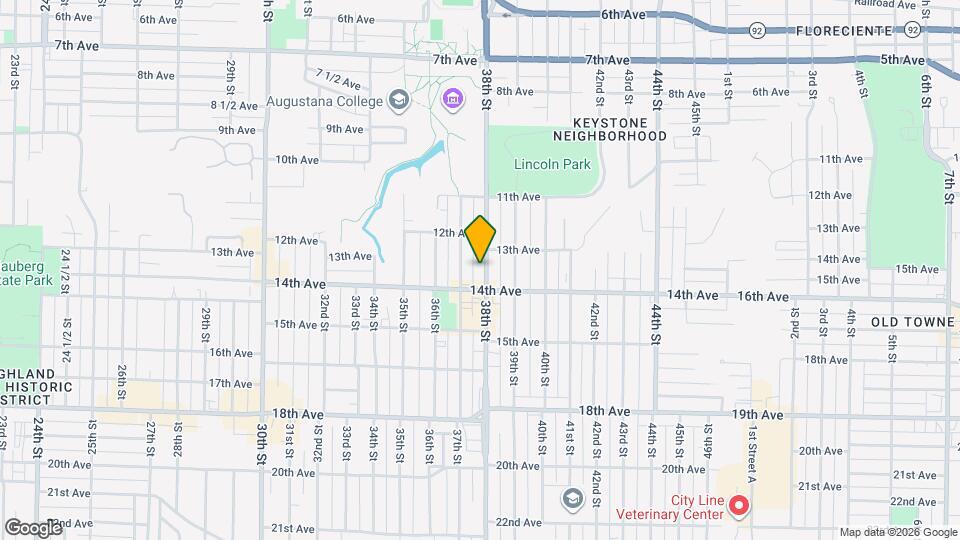 1326 38th St, Unit Upper Map and Location Details