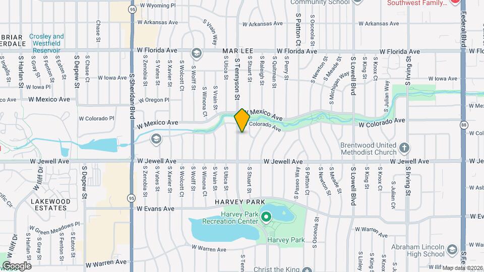 1830 S Tennyson St Map and Location Details