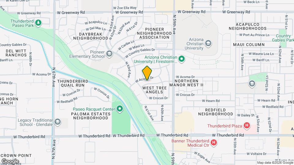 6116 W Evans Dr Mapa y Detalles de la Ubicación
