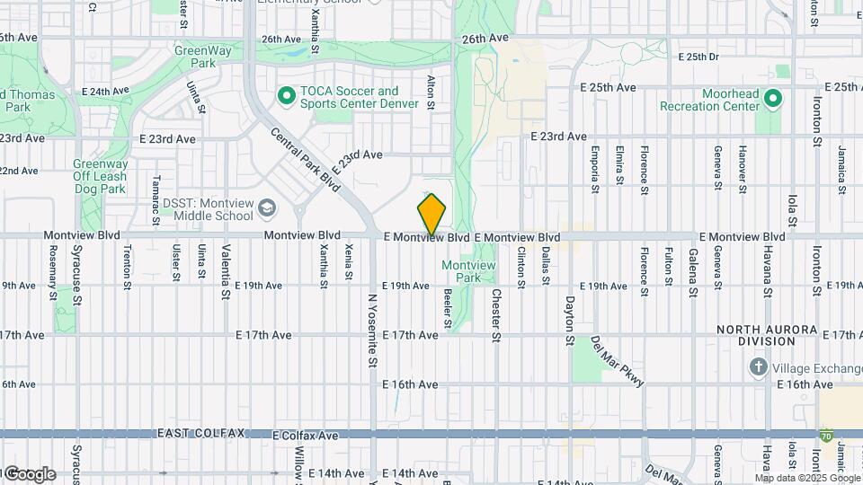 9110 Montview Blvd Mapa y Detalles de la Ubicación