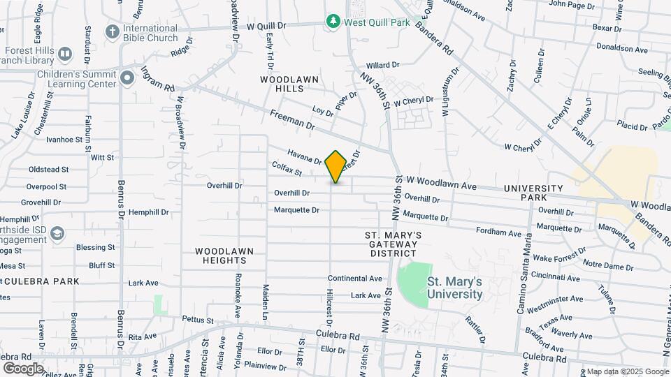 587 Overhill Dr Map and Location Details