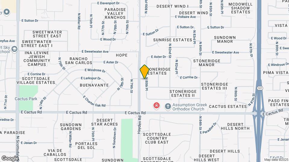 8011 E Larkspur Dr Mapa y Detalles de la Ubicación