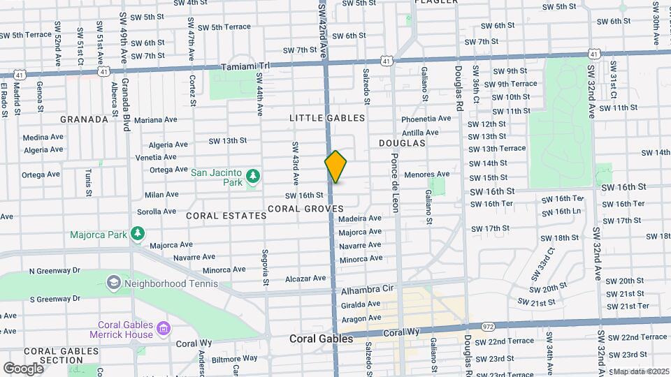1557 S Le Jeune Rd Map and Location Details