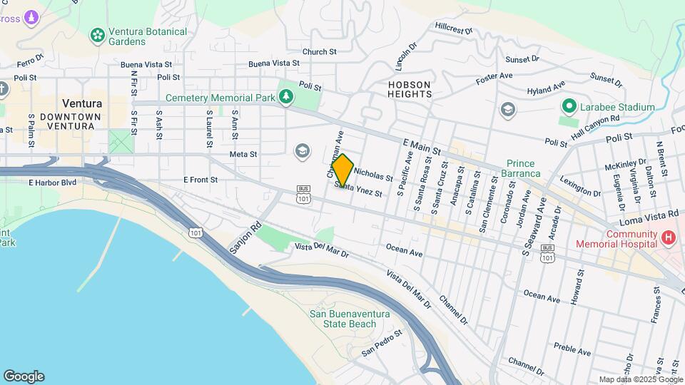 1564 Santa Ynez St Map and Location Details