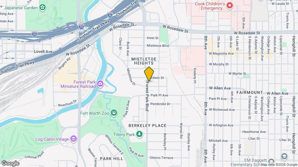 1617 Forest Park Blvd Map and Location Details