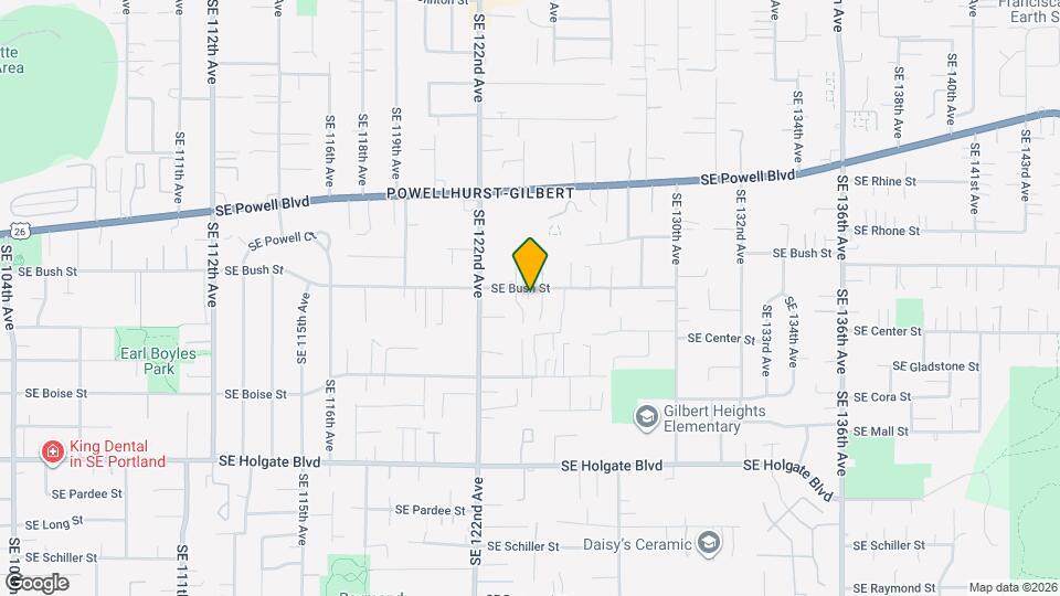 12344 SE Bush St Map and Location Details