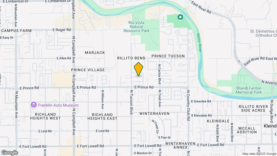 Tucson Prince Townhouses Map and Location Details