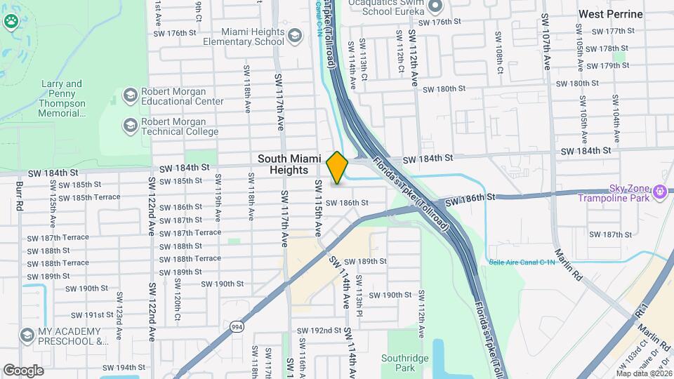 11448 SW 185th Terrace Map and Location Details