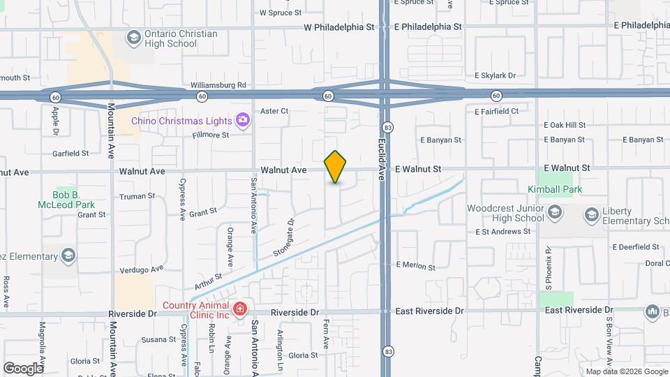 2626 S Palm Ave Mapa y Detalles de la Ubicación