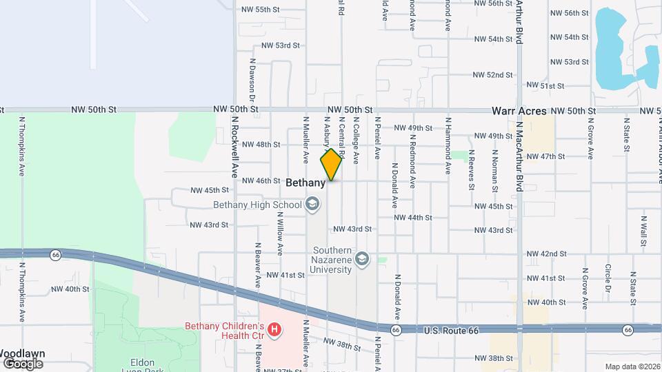 4610 N Asbury Ave Mapa y Detalles de la Ubicación