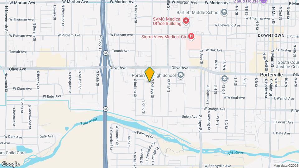 107 S Cottage St Map and Location Details