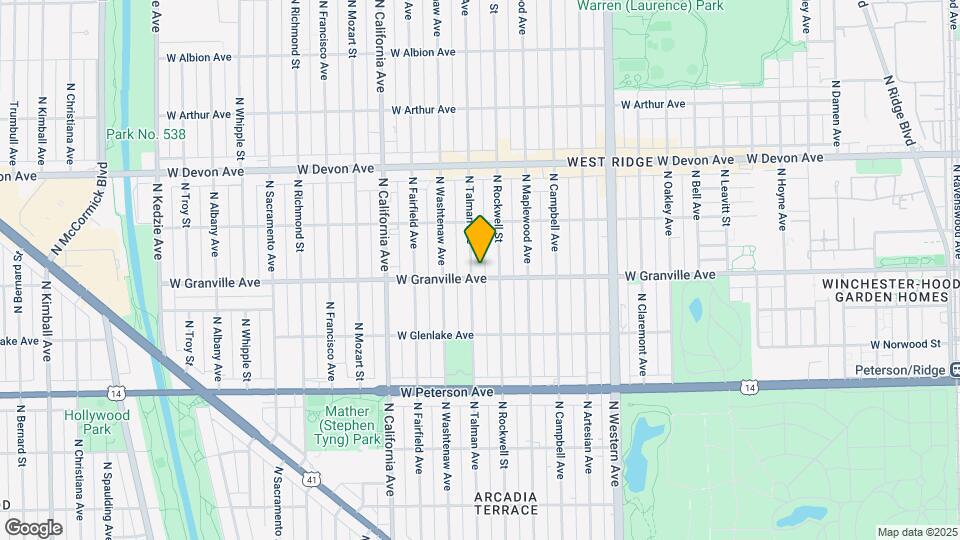 6207 N Talman Ave Mapa y Detalles de la Ubicación