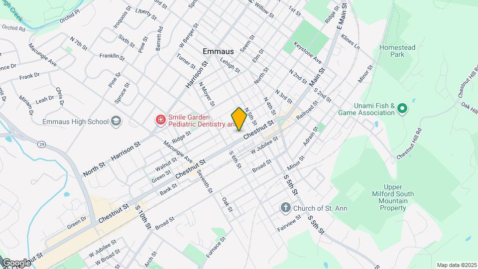 543 Chestnut St Map and Location Details